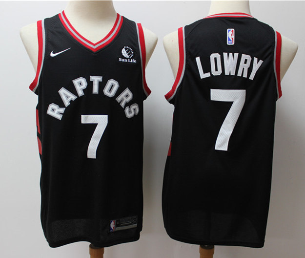 Men's Toronto Raptors #7 Kyle Lowry Nike Black Statement Edition Basketball Jersey